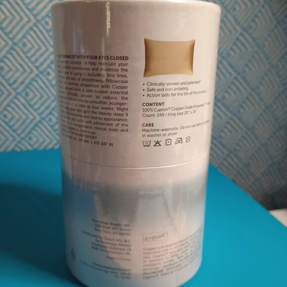 NIP King Size iluminage Skin Rejuvenating Pillowcase Anti-Aging Copper Oxide - Picture 2 of 3